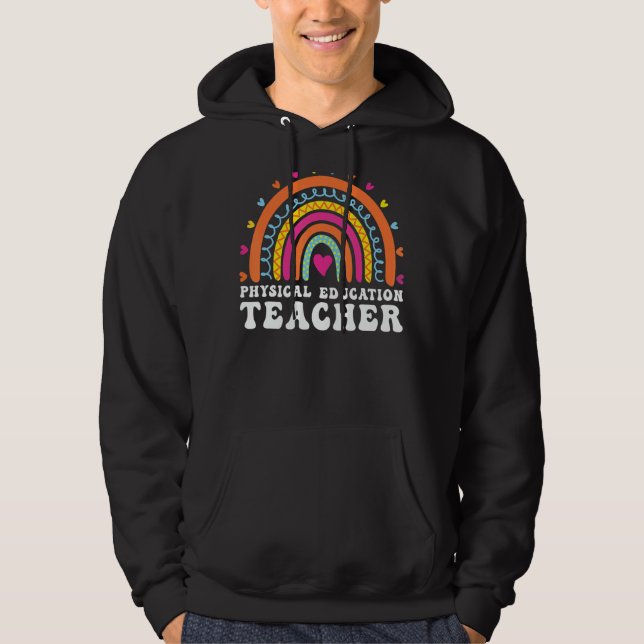 Physical Education PE Teacher Phys Ed Leopard Boho Hoodie (Vorderseite)