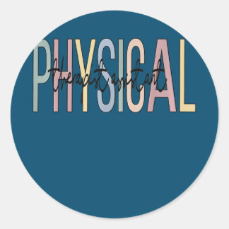 Physical Therapist Assistant Boho PTA  Runder Aufkleber