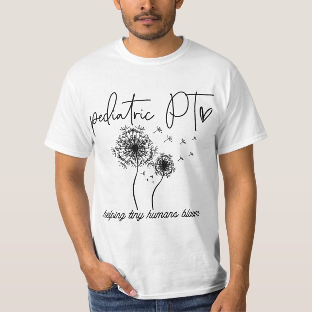 Physical Therapist Helping Tiny Human Bloom Pediat T-Shirt (Vorderseite)