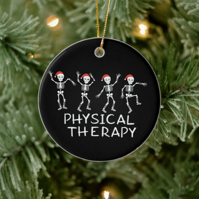 Physical Therapist Skeleton Christmas DPT Student  Keramik Ornament (Baum)