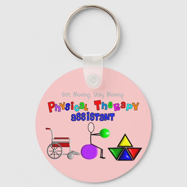 Physical Therapy Assistant Gifts Unique Graphics Schlüsselanhänger (Vorderseite)