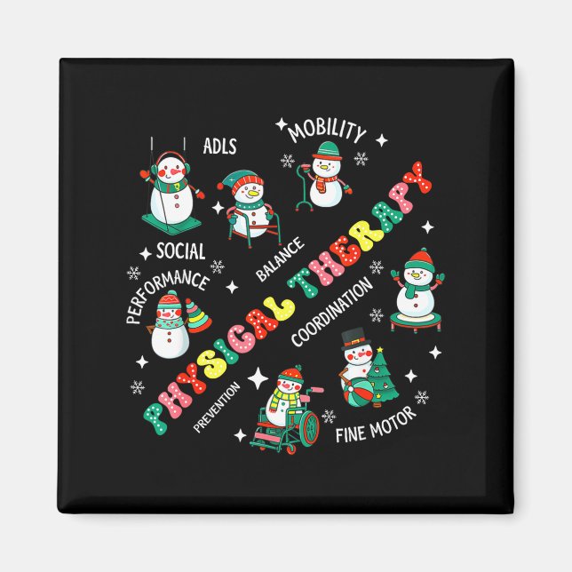 Physical Therapy Christmas Snowman Pt Physical The Magnet (Vorne)