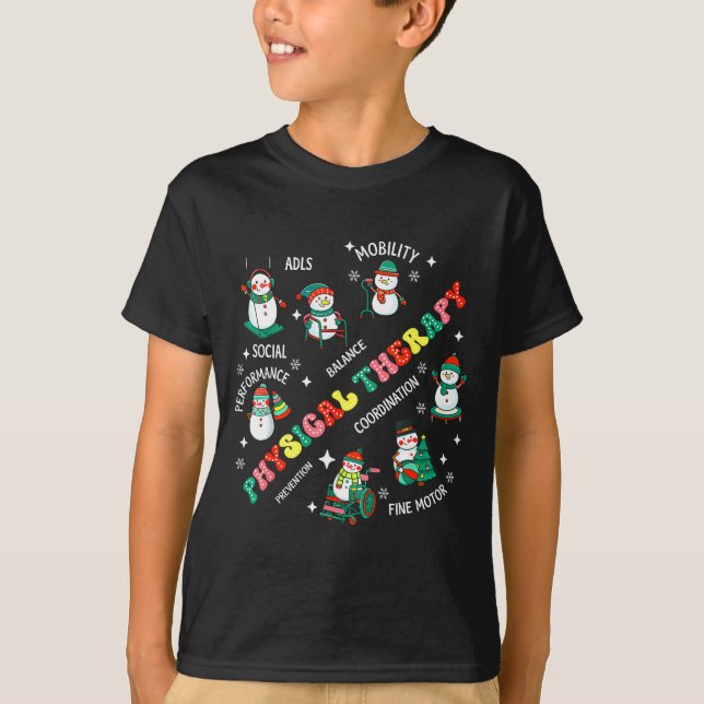 Physical Therapy Christmas Snowman Pt Physical The T-Shirt (Vorderseite)