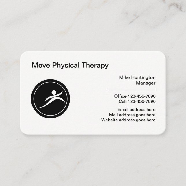 Physical Therapy Medical Logo Template Visitenkarte (Vorderseite)