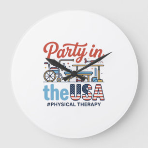 Physical Therapy Party in den USA Vintage T-Shirt_ Große Wanduhr
