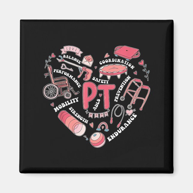 Physical Therapy Pt Valentine Heart Shape Physical Magnet (Vorne)