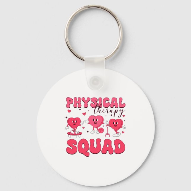 Physical Therapy Squad Valentines Day Pt Pta Vale  Schlüsselanhänger (Vorderseite)