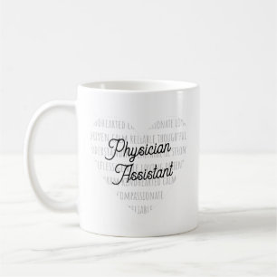 "Physician Assistant" mit den Definitionen Herz Kaffeetasse