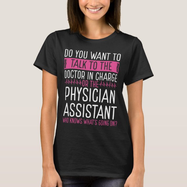 Physician Assistant PA Badge Reel T-Shirt (Vorderseite)