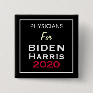PHYSICIANE FÜR BIDEN HARRIS Schwarz-Rot-Platz Button