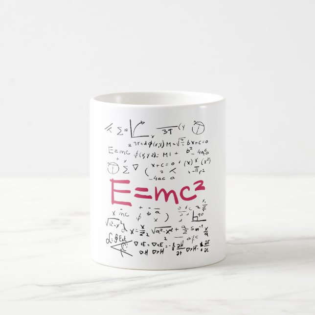 Physics and Math Formulas EMC2 Kaffeetasse (Mittel)