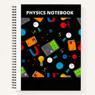 PHYSICS ICONS(BLACK) NOTEBOOK NOTIZBUCH