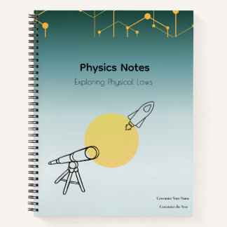 Physics Notes Notebook Notizbuch
