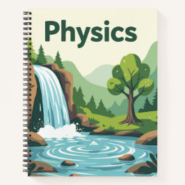 Physics Waterfall Nature Study Notebook | Science  Notizbuch
