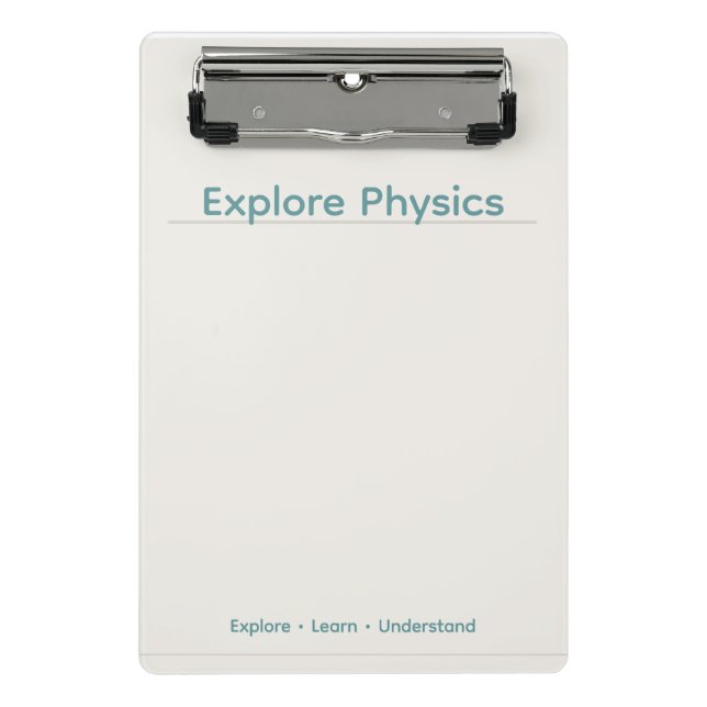 Physik-Clipboard – Minimales Design| Benutzerdefin Mini Klemmbrett (Vorderseite)