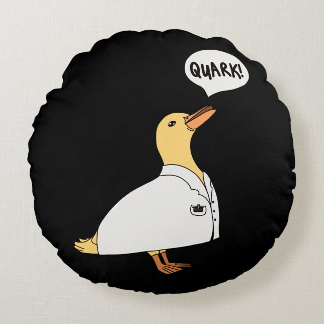 Physik-Duck Rundes Kissen (Vorderseite)