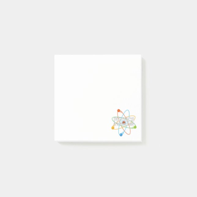 PHYSIK. ES IST DIE GESETZLICHE Wissenschaft Post-it Klebezettel (Vorderseite)