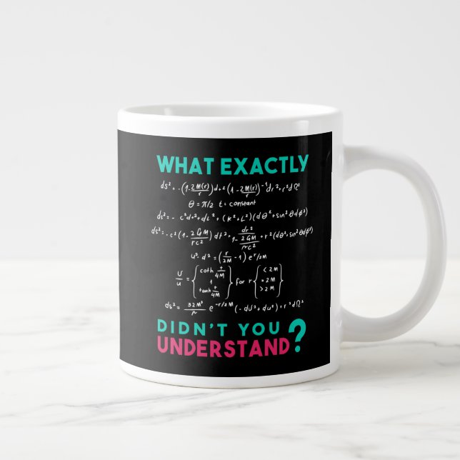 Physik-Formel-Witz Jumbo-Tasse (Rechts)