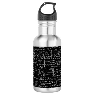 Physik-Gleichungen auf schwarzem // Edelstahlflasche