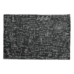 Physik-Gleichungen auf schwarzem // Kissenbezug