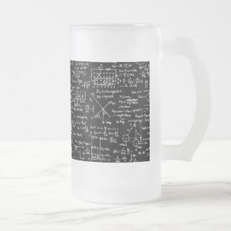 Physik-Gleichungen auf schwarzem // Mattglas Bierglas
