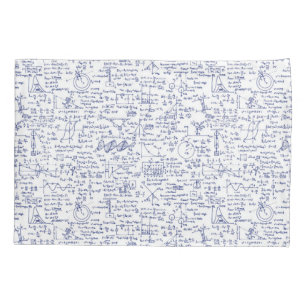 Physik-Gleichungen im blauen Stift // Kissenbezug