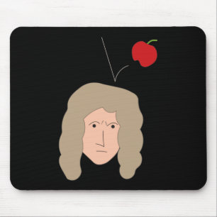 Physik Humor Isaac Newton Apfel Nerd Geek Mousepad