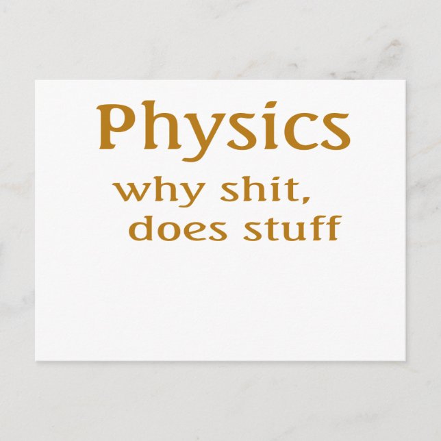 Physik Humor Postkarte (Vorderseite)