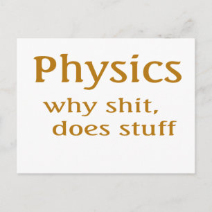 Physik Humor Postkarte