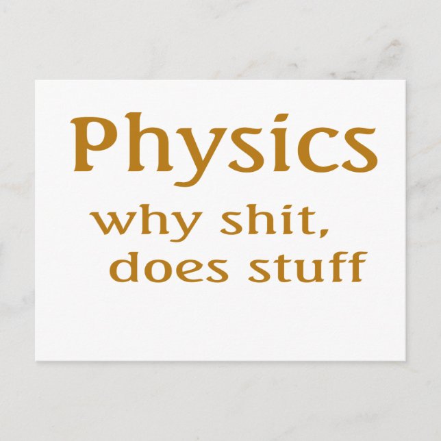 Physik Humor Postkarte (Vorderseite)