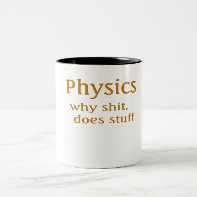 Physik Humor Zweifarbige Tasse (Mittel)