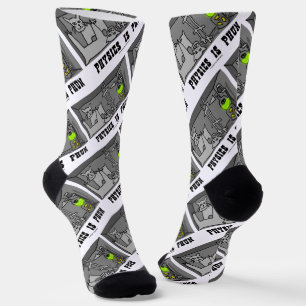 Physik ist Phun (Spaß) Schrödingers Cat Thought Socken