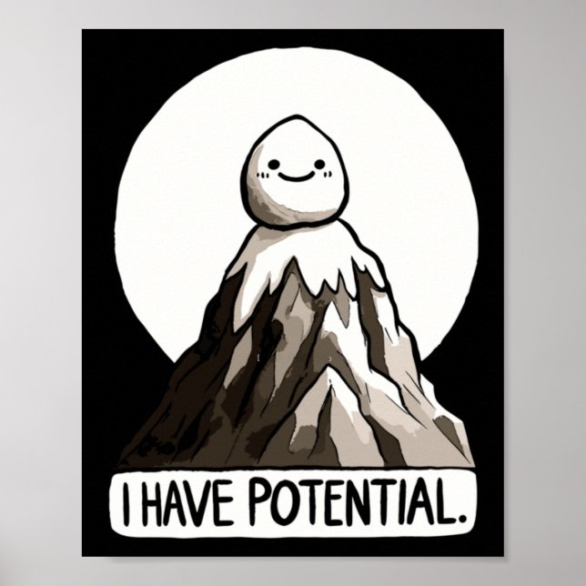 Physik Joke - Ich habe potenzielle Rock Mountain S Poster (Vorne)