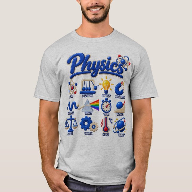 Physik-Lehrer-Shirt, Science STEM T-Shirt (Vorderseite)