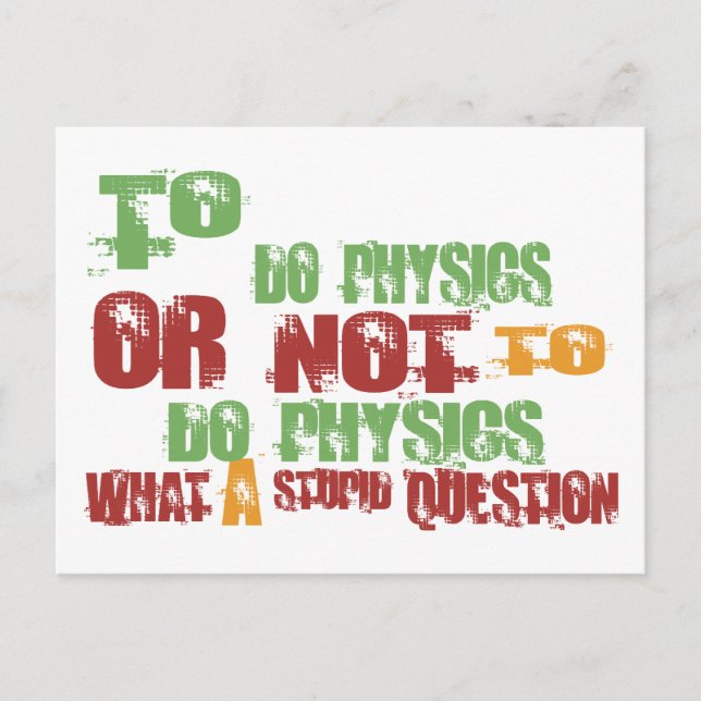 Physik Postkarte (Vorderseite)