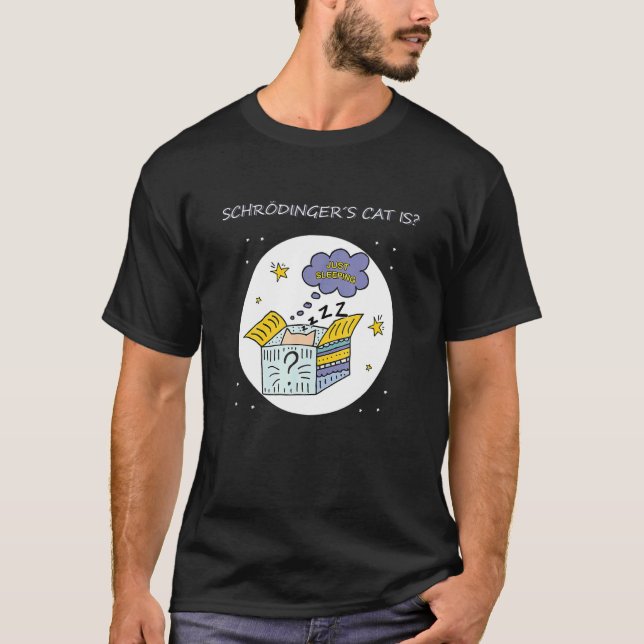 Physik Quantal Student Nerd Tot Lebendig Schr Ding T-Shirt (Vorderseite)
