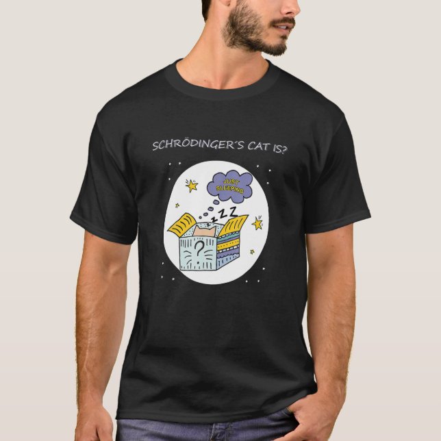 Physik Quantal Student Nerd Tot Lebendig Schr Ding T-Shirt (Vorderseite)