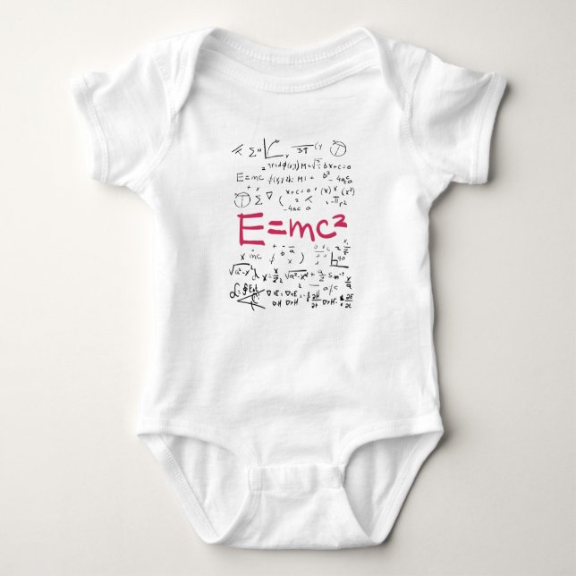Physik und Mathematik Formeln EMC2 Baby Strampler (Vorderseite)