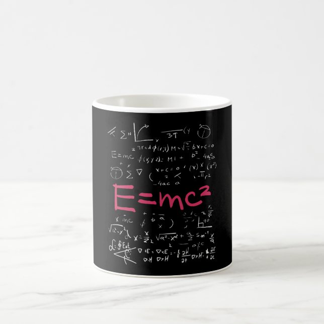 Physik und Mathematik Formeln EMC2 Kaffeetasse (Mittel)