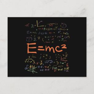 Physik und Mathematik Formeln EMC2 Postkarte
