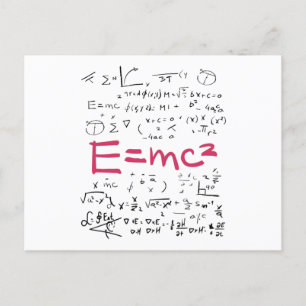 Physik und Mathematik Formeln EMC2 Postkarte