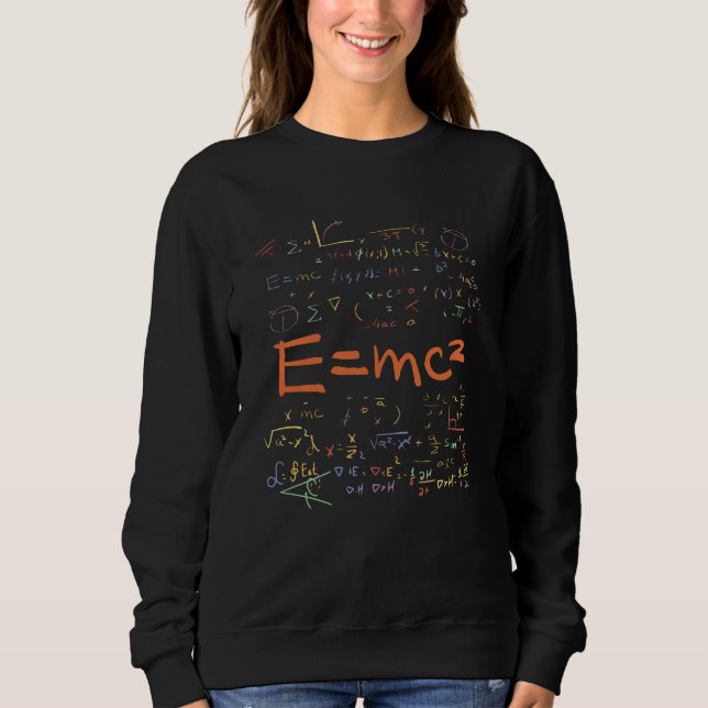 Physik und Mathematik Formeln EMC2 Sweatshirt (Vorderseite)