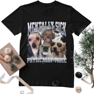 Physikalisch dicke lustige Hunde-Meme-Bootleg-Graf T-Shirt