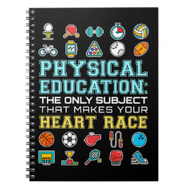 Physikalische Bildung Herzrennen PE-Lehrer Notizblock