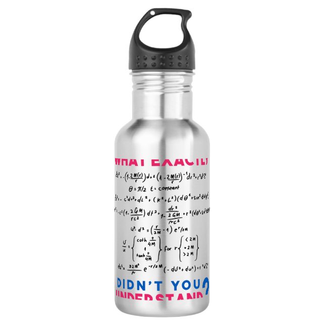 Physikalische Formel Joke Edelstahlflasche (Vorderseite)