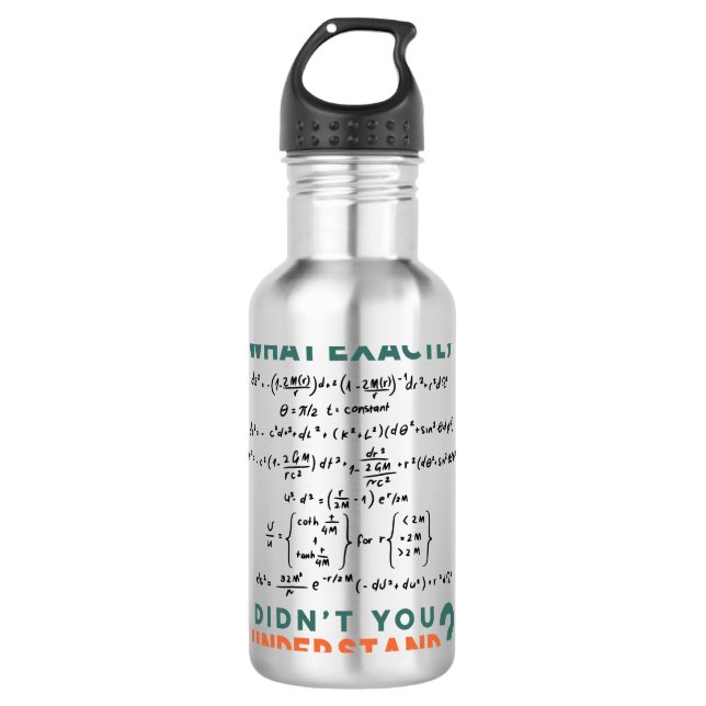 Physikalische Formel Joke Edelstahlflasche (Vorderseite)