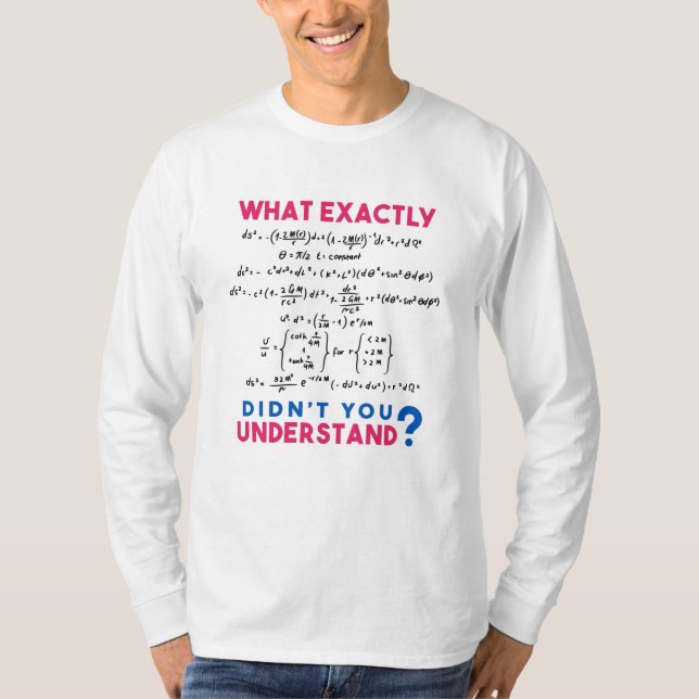 Physikalische Formel Joke T-Shirt (Vorderseite)