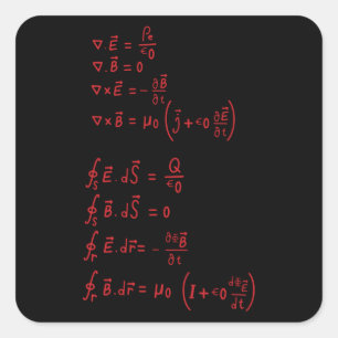 Physikalische Formel Quadratischer Aufkleber