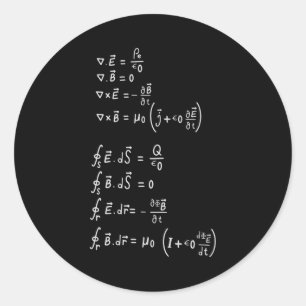 Physikalische Formel Runder Aufkleber