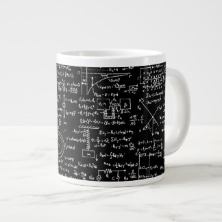 Physikalische Gleichungen auf Schwarz // Jumbo-Tasse